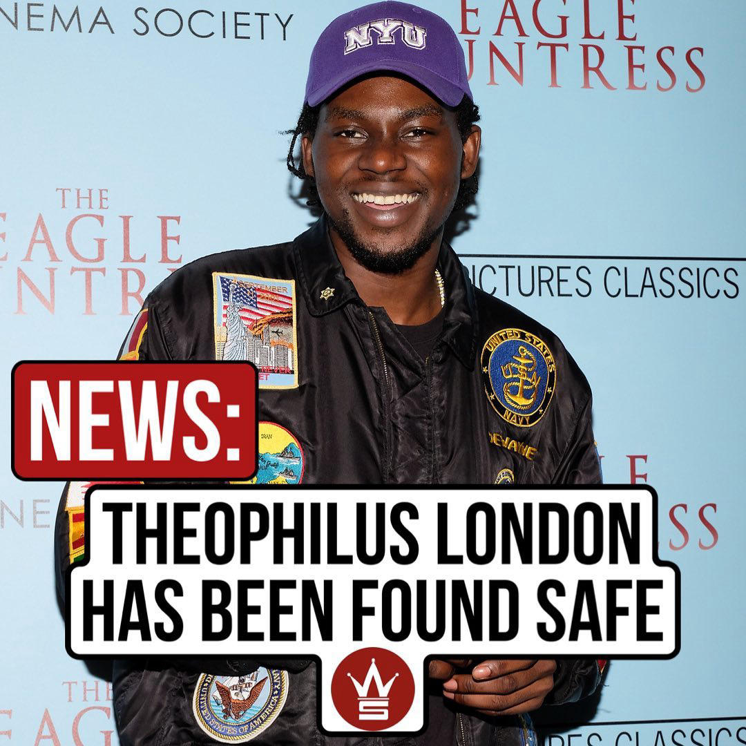 image  1 According to reports, #TheophilusLondon has been found safe after a missing persons report was filed