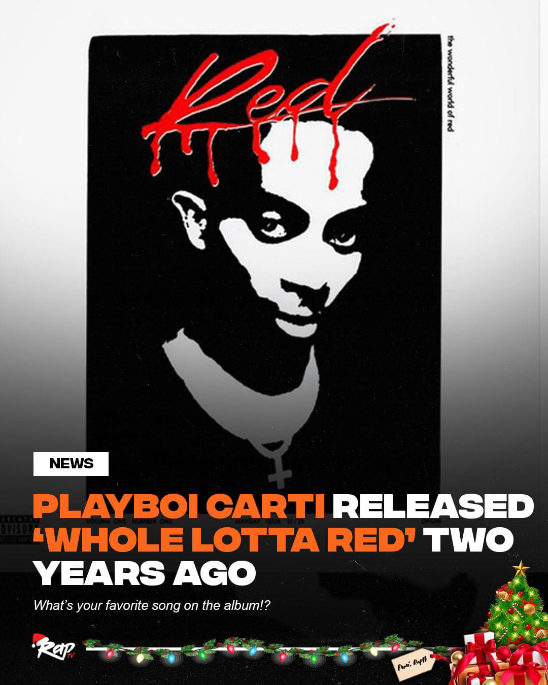 image  1 RapTV - #PlayboiCarti dropped #WholeLottaRed 2 years ago today