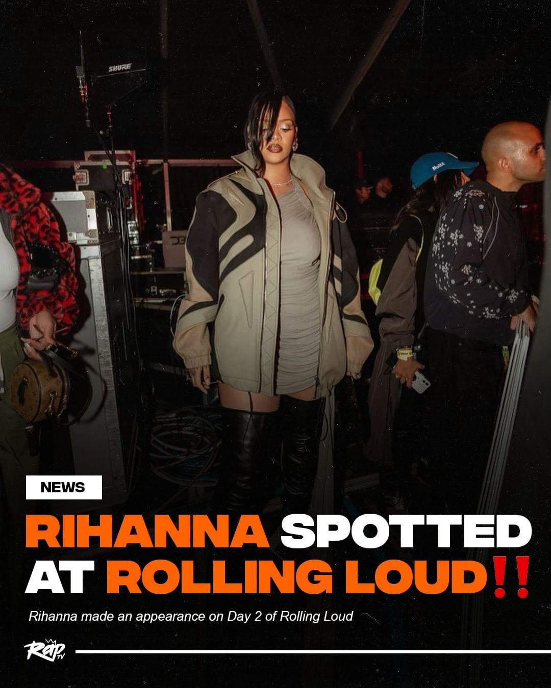 image  1 RapTV - #Rihanna was spotted at Rolling Loud on Day 2