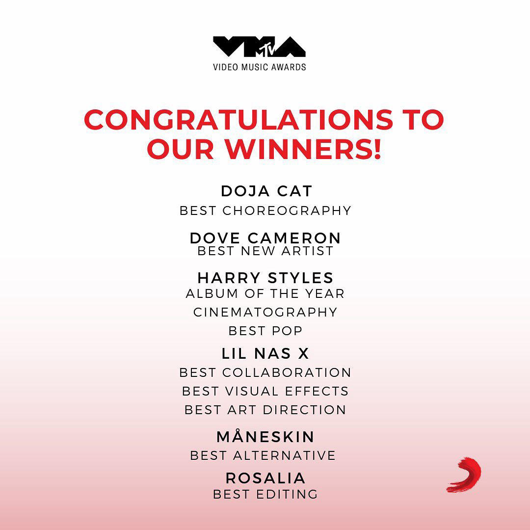 Sony Music - Congratulations to all of our #vmas winners