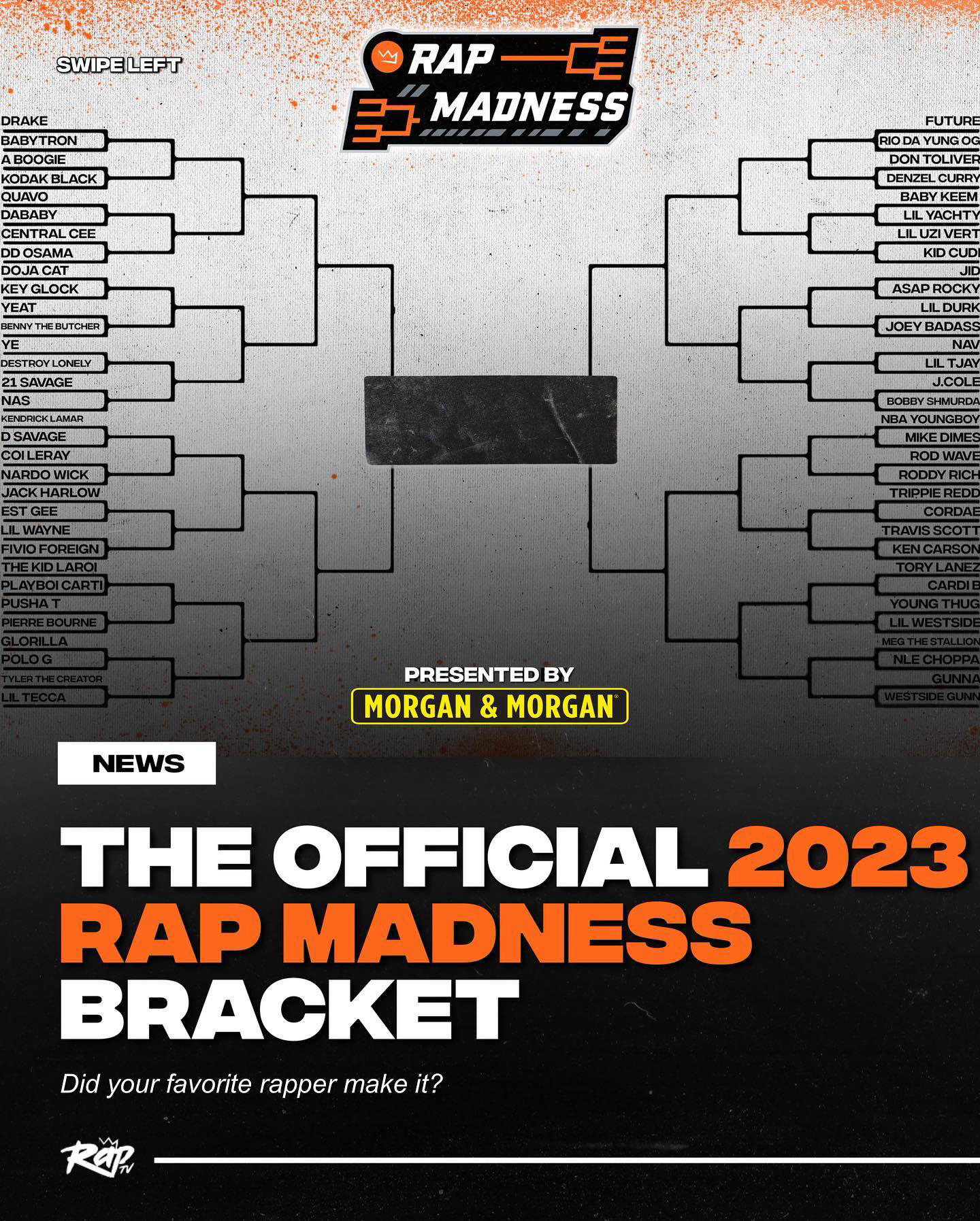 The Official #RapMadness Bracket is here